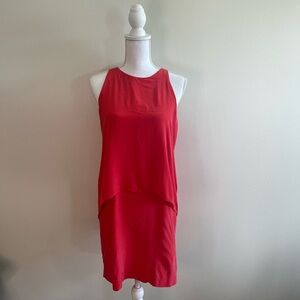 Cynthia Rowley 100% Silk Pink Tiered Slip Dress